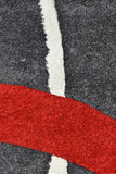 Dahlia 798 Dark Grey Red Rug