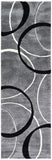 Dahlia 798 Light Grey Black Runner