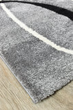 Dahlia 798 Light Grey Black Runner