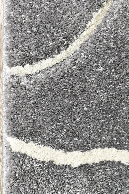 Dahlia 798 Light Grey Black Runner