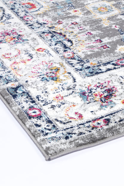 Provence Somerset Grey Multi Traditional Rug - PROV19