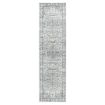 Provence Vallonnet Cream Navy Floral Rug - PROV23