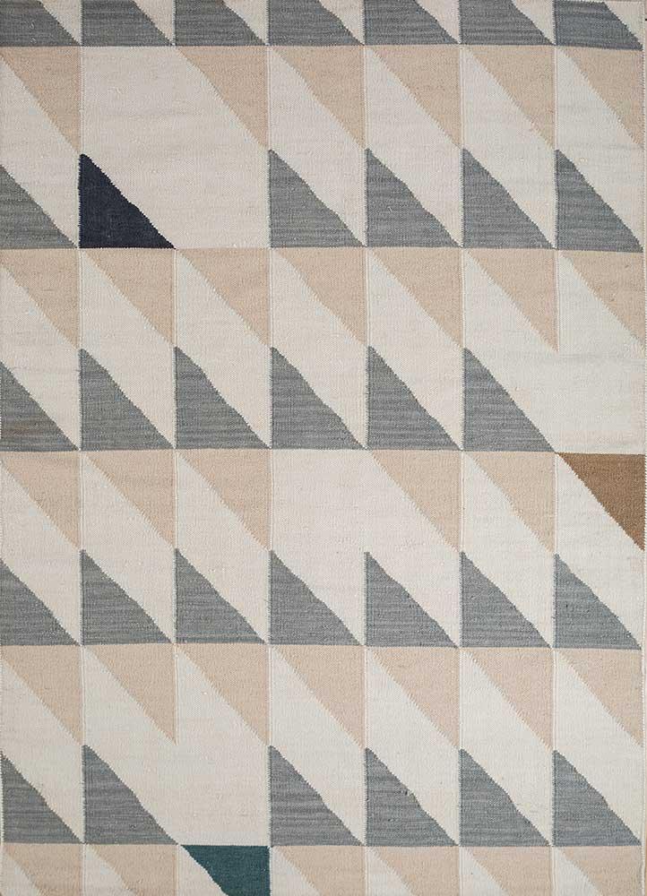 PURE WOOL FLAT WOVEN IVORY FLOOR RUG