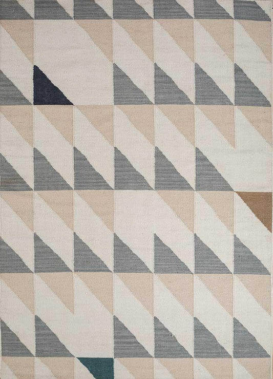 PURE WOOL FLAT WOVEN IVORY FLOOR RUG