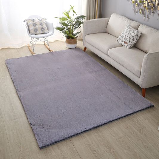 Faux Fur Grey Rug