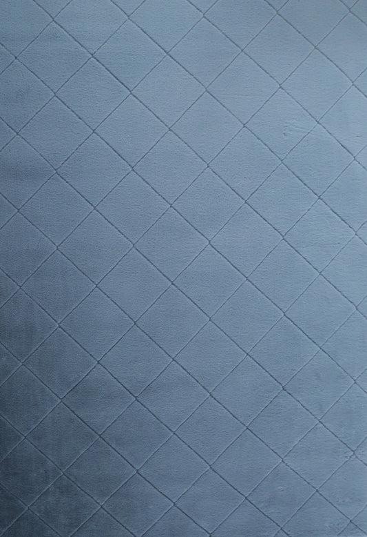 Faux Fur Blue Diamond Rug