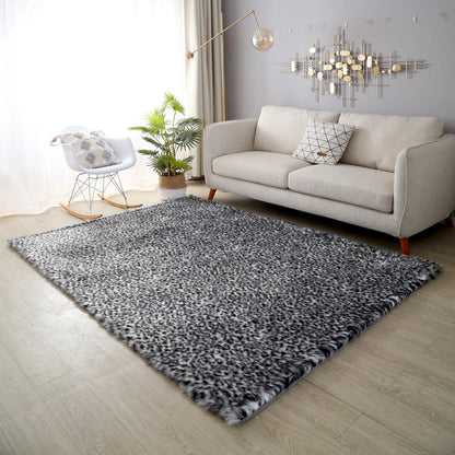 Faux Fur Leopard Rug
