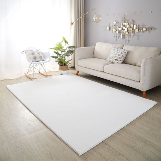 Faux Fur White Rug