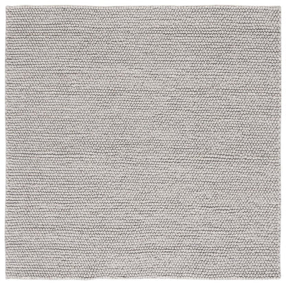 Pebble Hand Woven 80% Wool And 20% Cotton Rug - Light Grey / Ivory