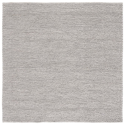 Pebble Hand Woven 80% Wool And 20% Cotton Rug - Light Grey / Ivory