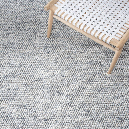Pebble Hand Woven Light Grey Rug