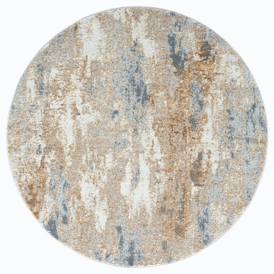 Amber Taupe Round Rug