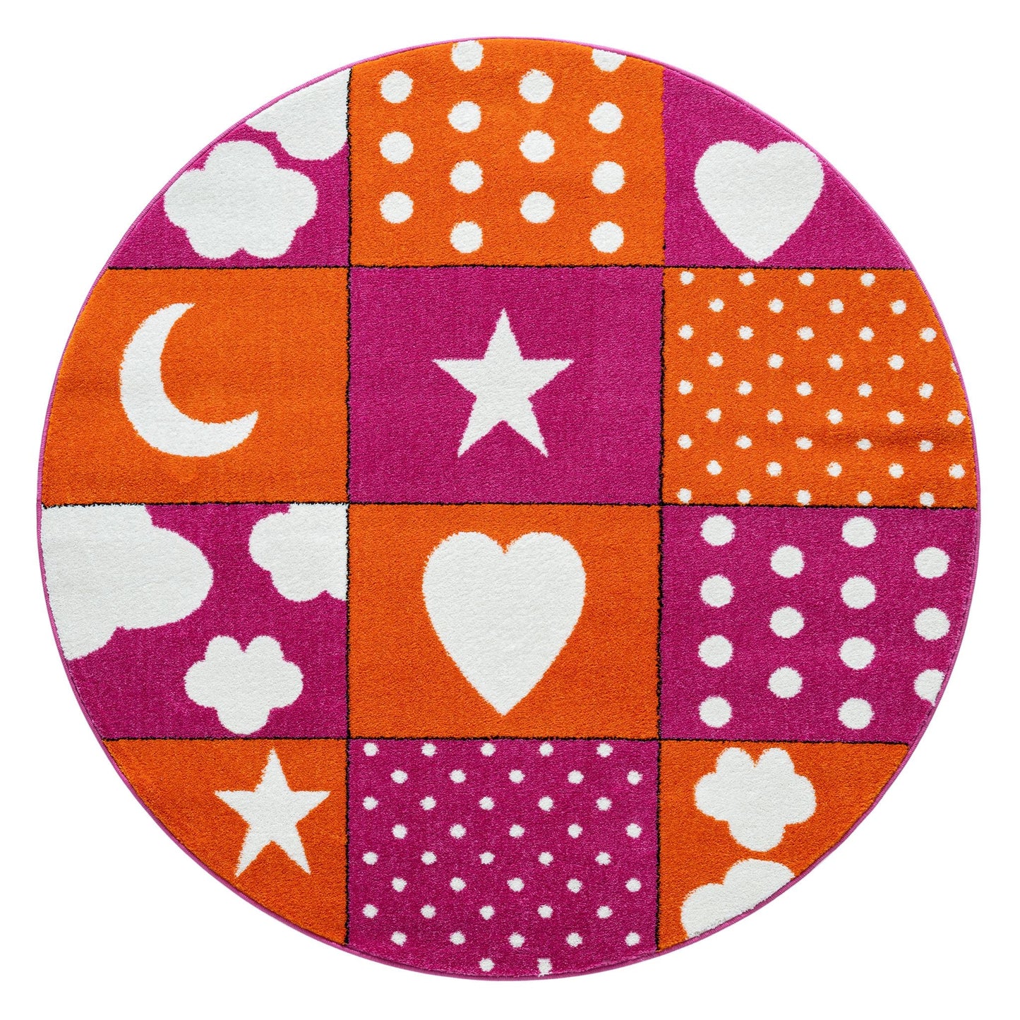 Kidsville Pink Round Rug