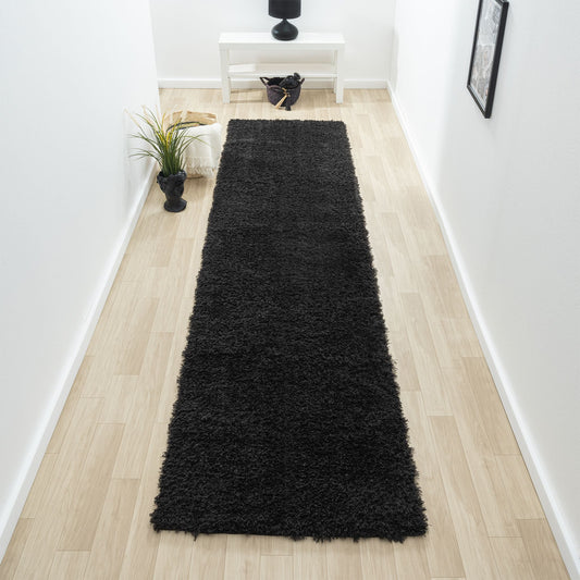 Fleecy Ebony Runner Rug