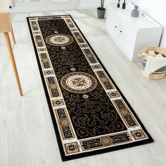 Estate Black Runner Rug
