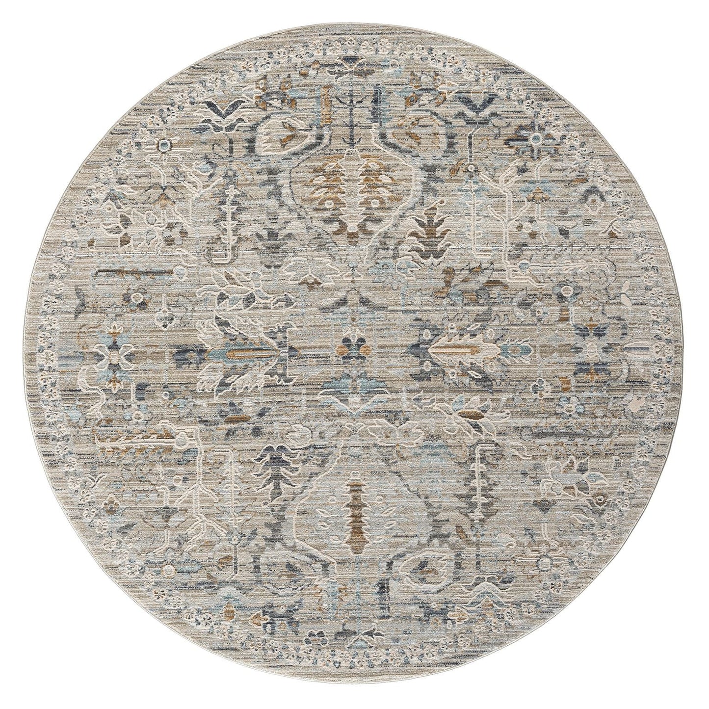 Aubrey Taupe Round Rug