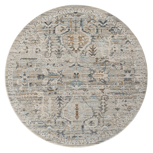 Aubrey Taupe Round Rug