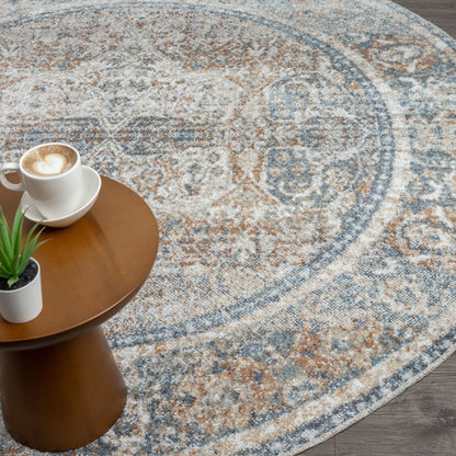 Easy Coral Round Rug