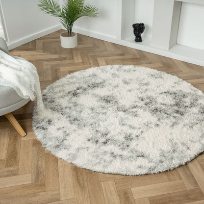 Plushy Ash Round Rug