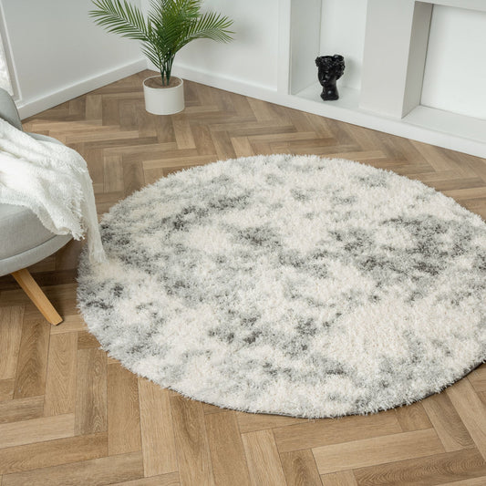 Plushy Ash Round Rug