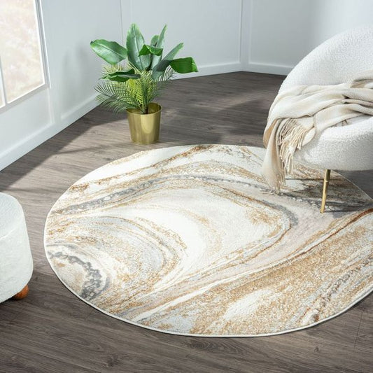 Amber Sand Round Rug