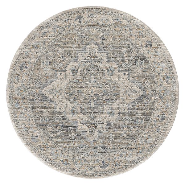 Aubrey Taupe Round Rug