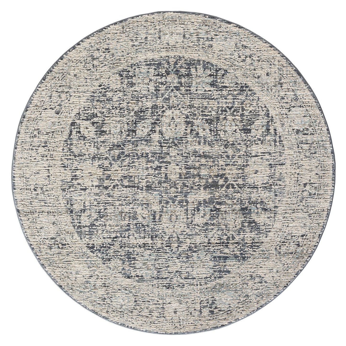 Aubrey Charcoal Round Rug