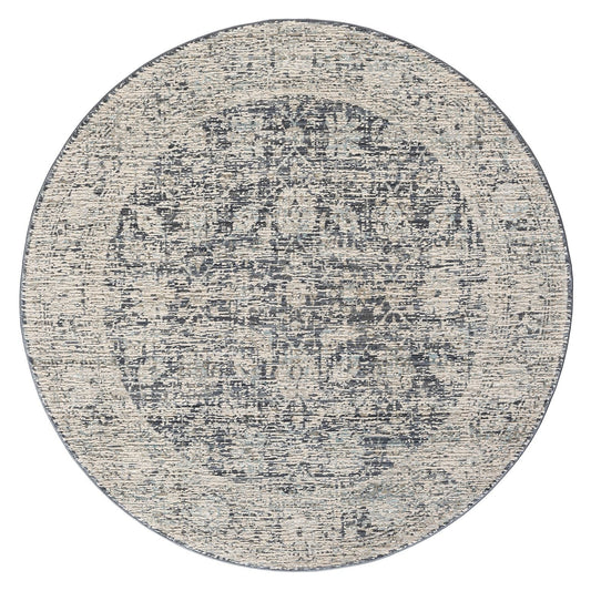 Aubrey Charcoal Round Rug