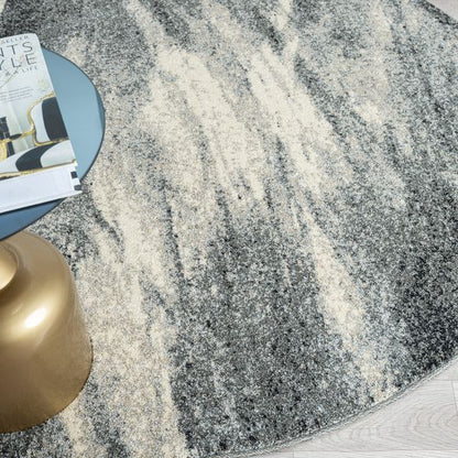 Astor Ash Round Rug