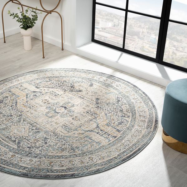 Aubrey Charcoal Round Rug