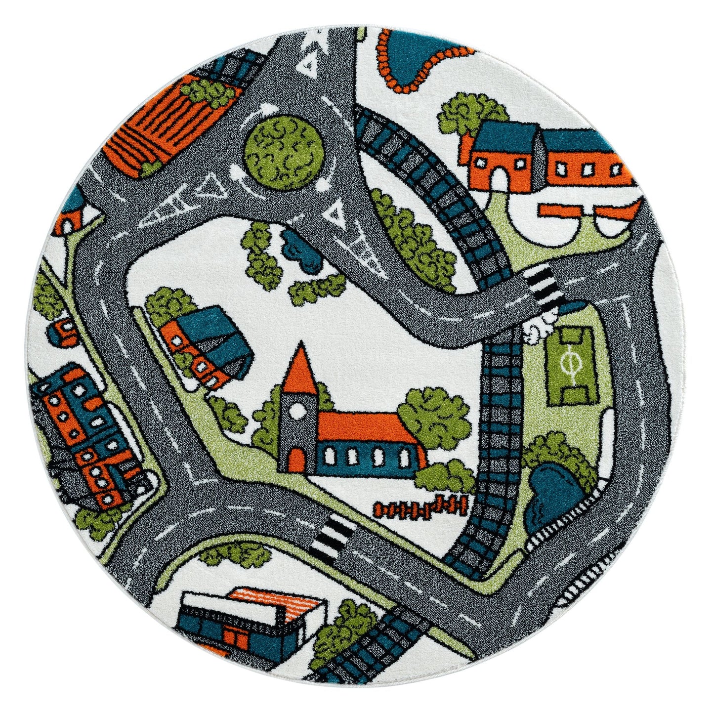 Kidsville Cream Round Rug