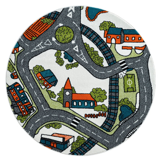 Kidsville Cream Round Rug