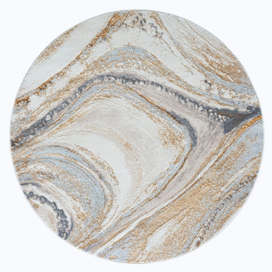 Amber Sand Round Rug