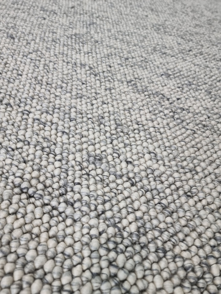 Pebble Hand Woven Light Grey Rug